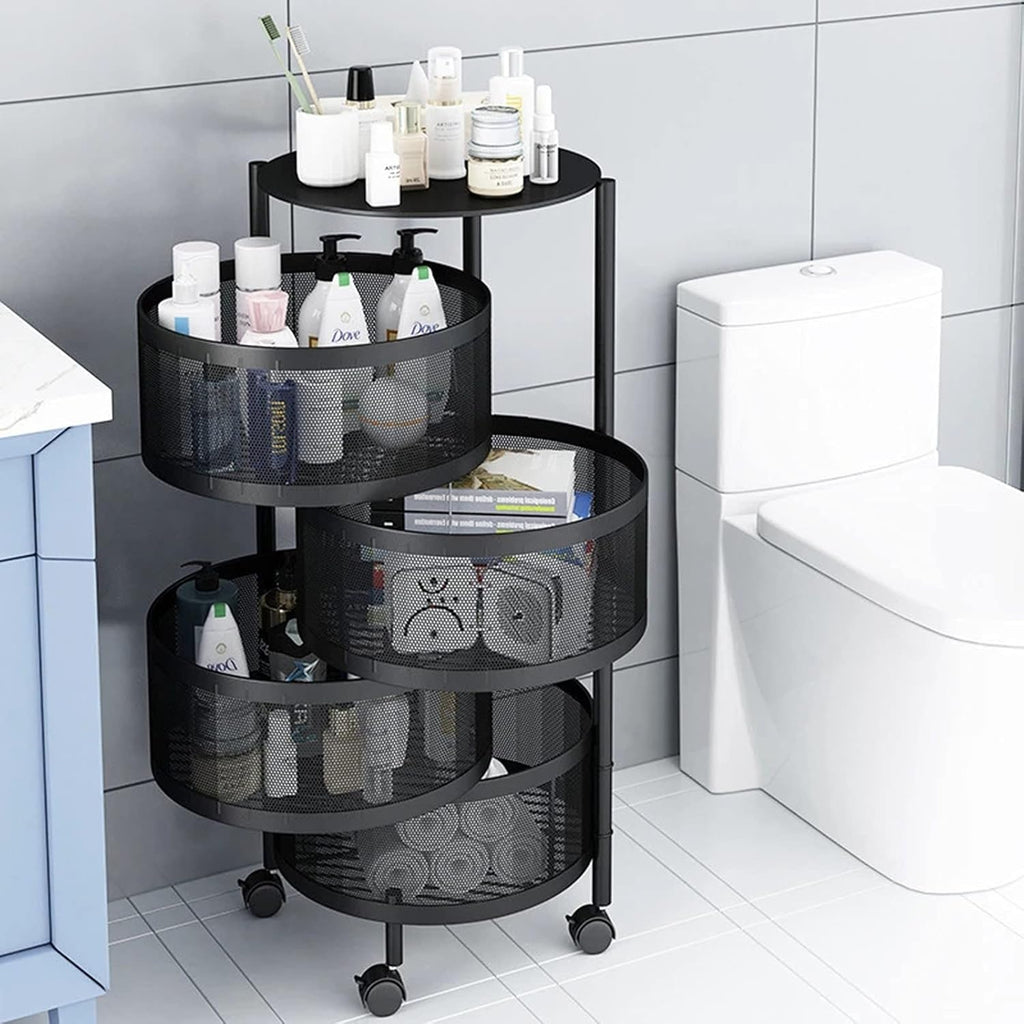 360° Rotating Kitchen Storage Trolley