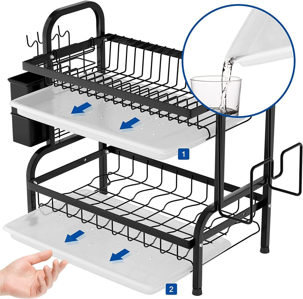 2-Tier Stainless Steel Dish Drying Rack