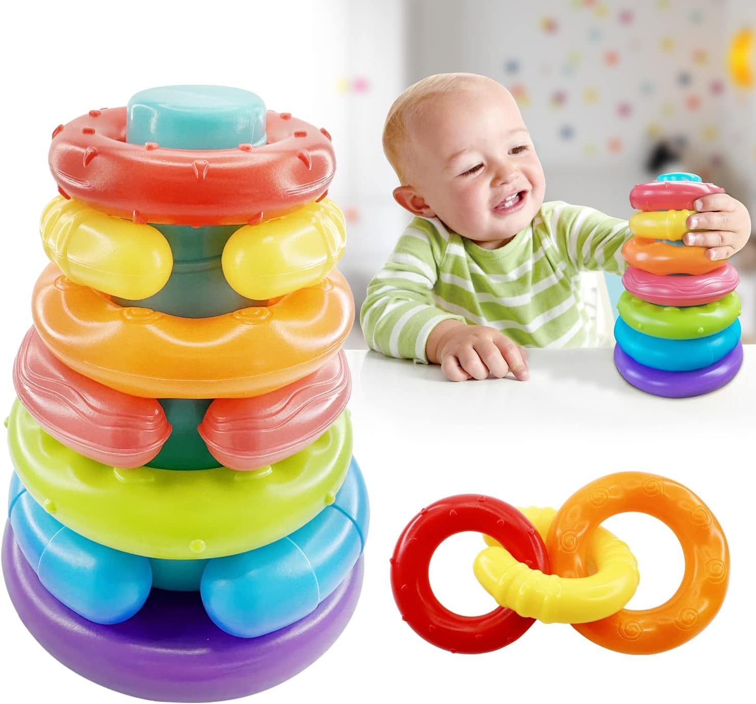 Rainbow Stacking Ring Toy