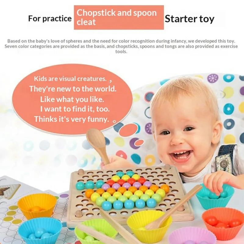 Montessori Bead Holder — Clip & Sort Board