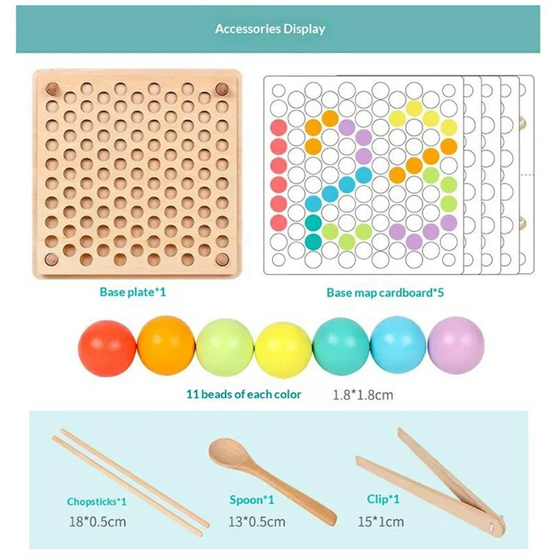 Montessori Bead Holder — Clip & Sort Board
