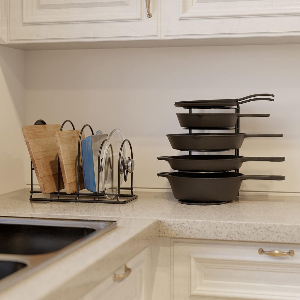 5-Tier Heavy-Duty Pan and Pot Organizer Rack