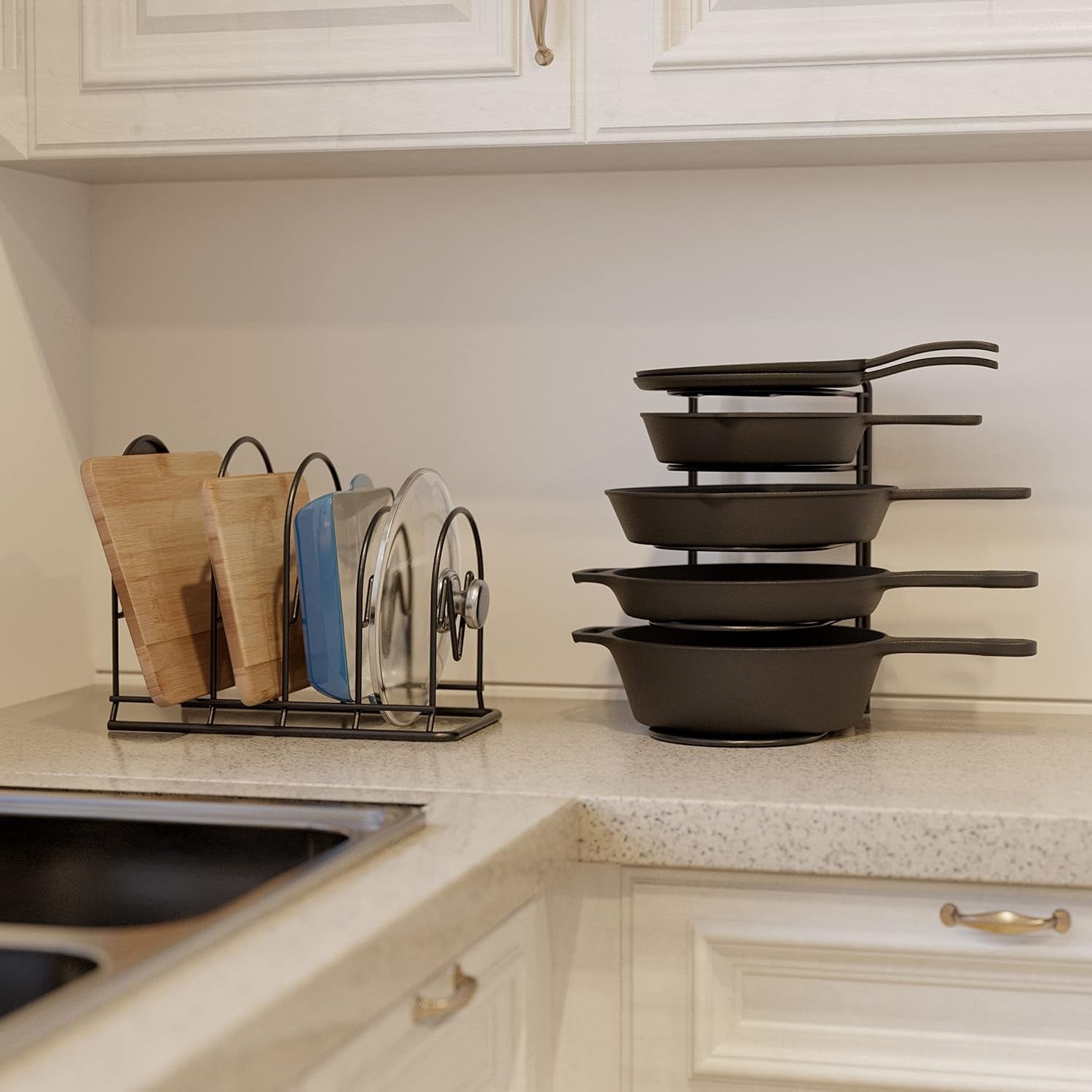 5-Tier Heavy-Duty Pan and Pot Organizer Rack