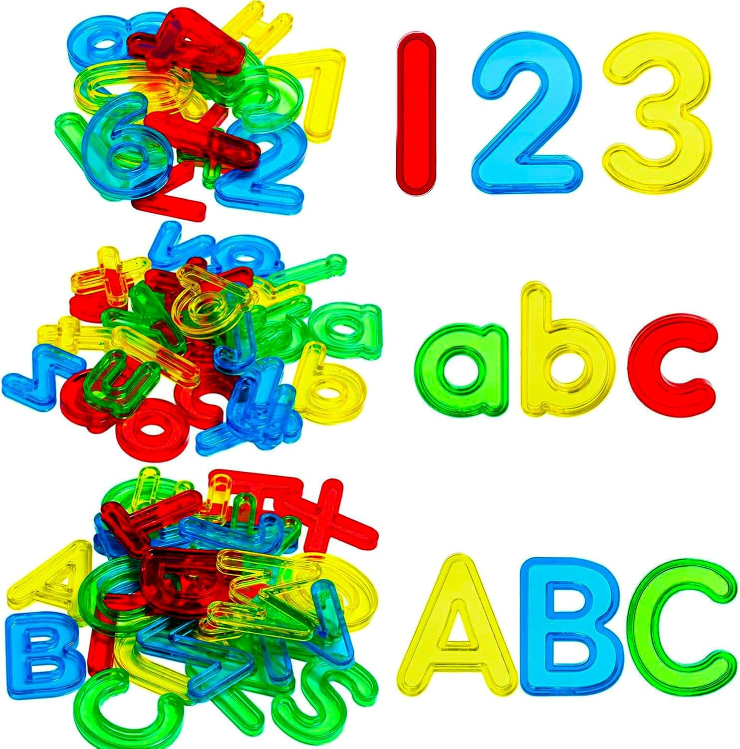 67-Piece Transparent Letters & Numbers Set | Educational Learning Tool for Kids 🌈🔤🔢