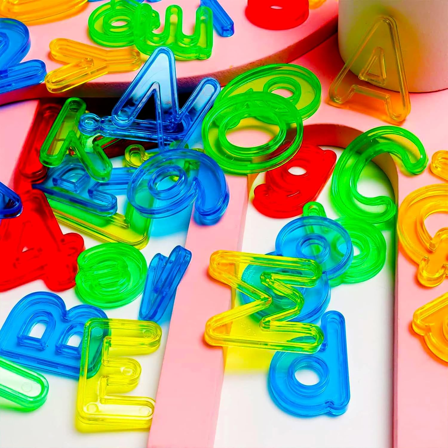 67-Piece Transparent Letters & Numbers Set | Educational Learning Tool for Kids 🌈🔤🔢