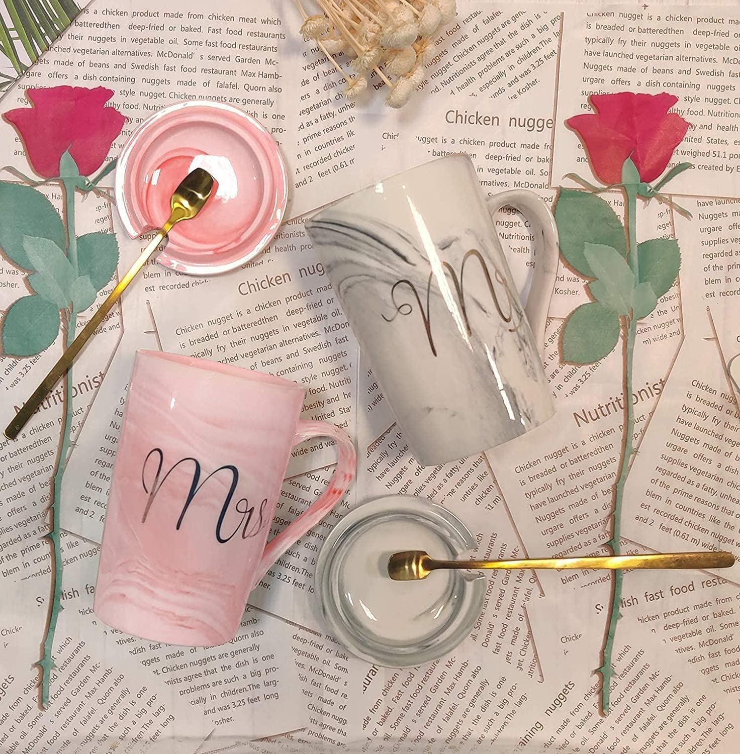 Mr & Mrs Ceramic Mug Set