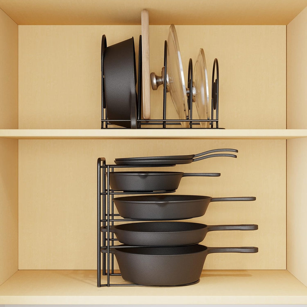 5-Tier Heavy-Duty Pan and Pot Organizer Rack