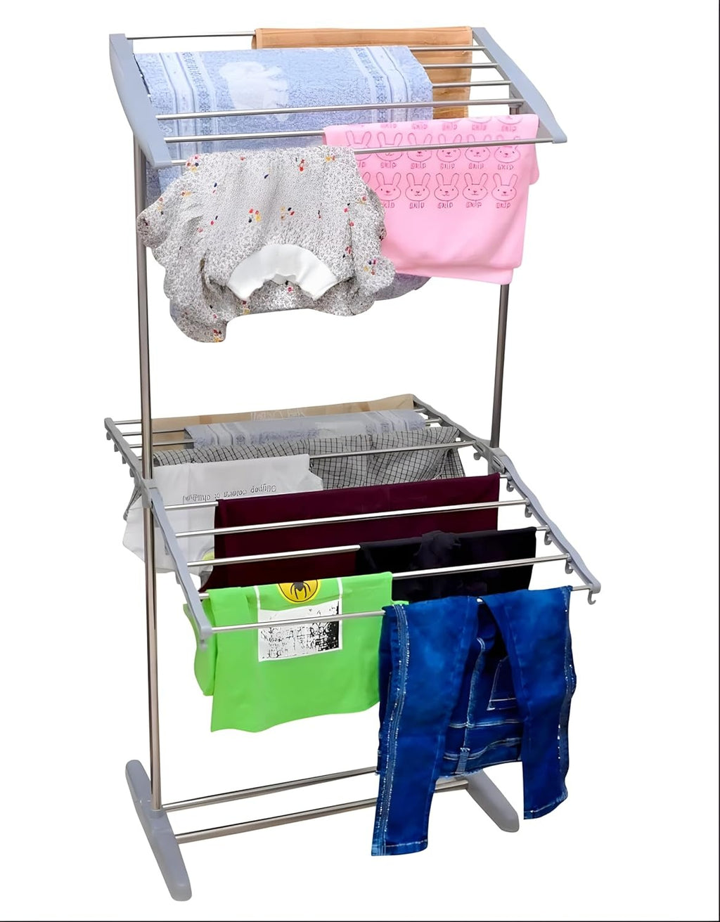 2-Layer Mobile Towel Rack