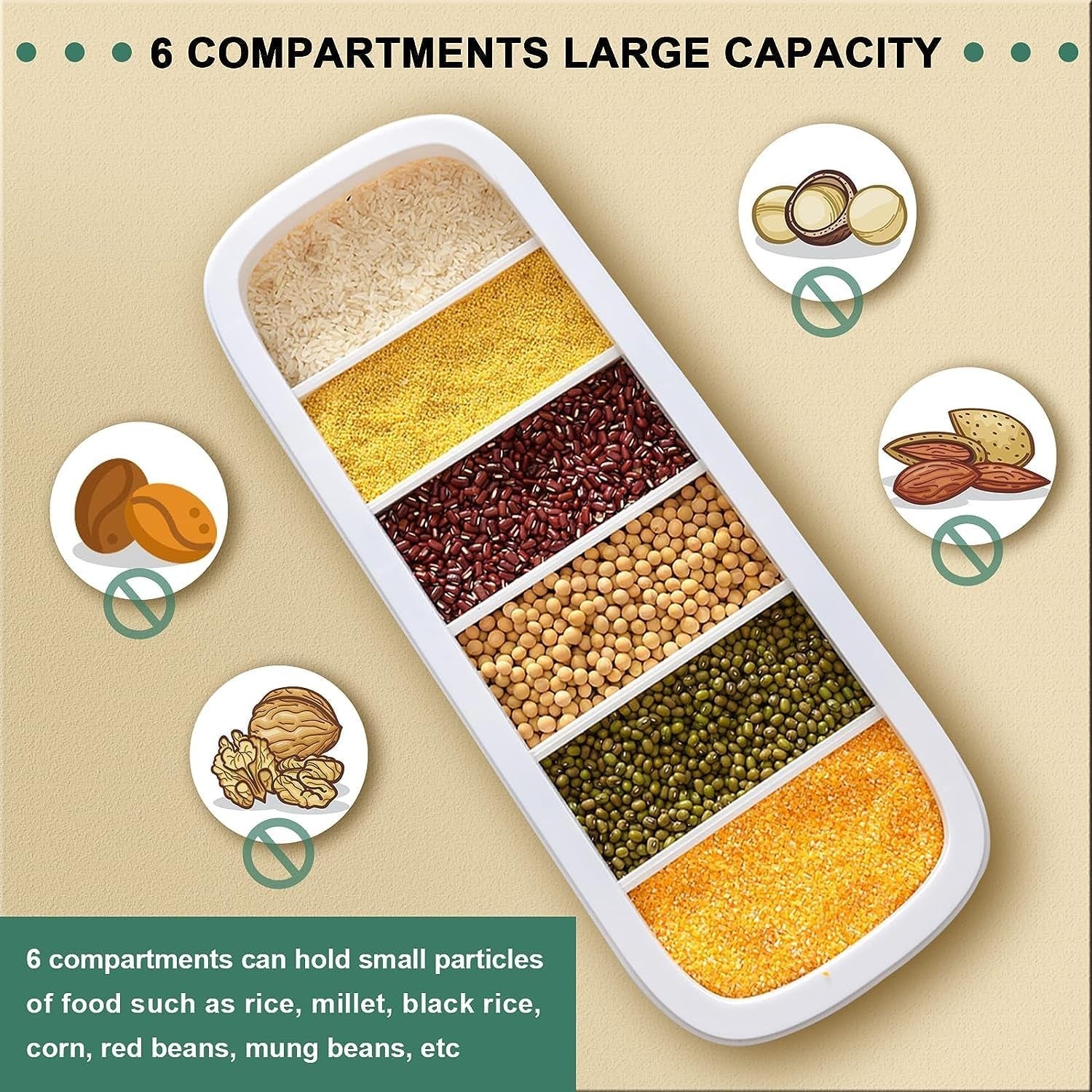 6-Grid Dry Food Dispenser