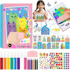 Rainbow Squeeze Art — Craft Kit shown in detail – arts & crafts for kids