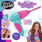 Sparkling gem air hair styler with beads, elastic thread, letter beads, charms and mini combs