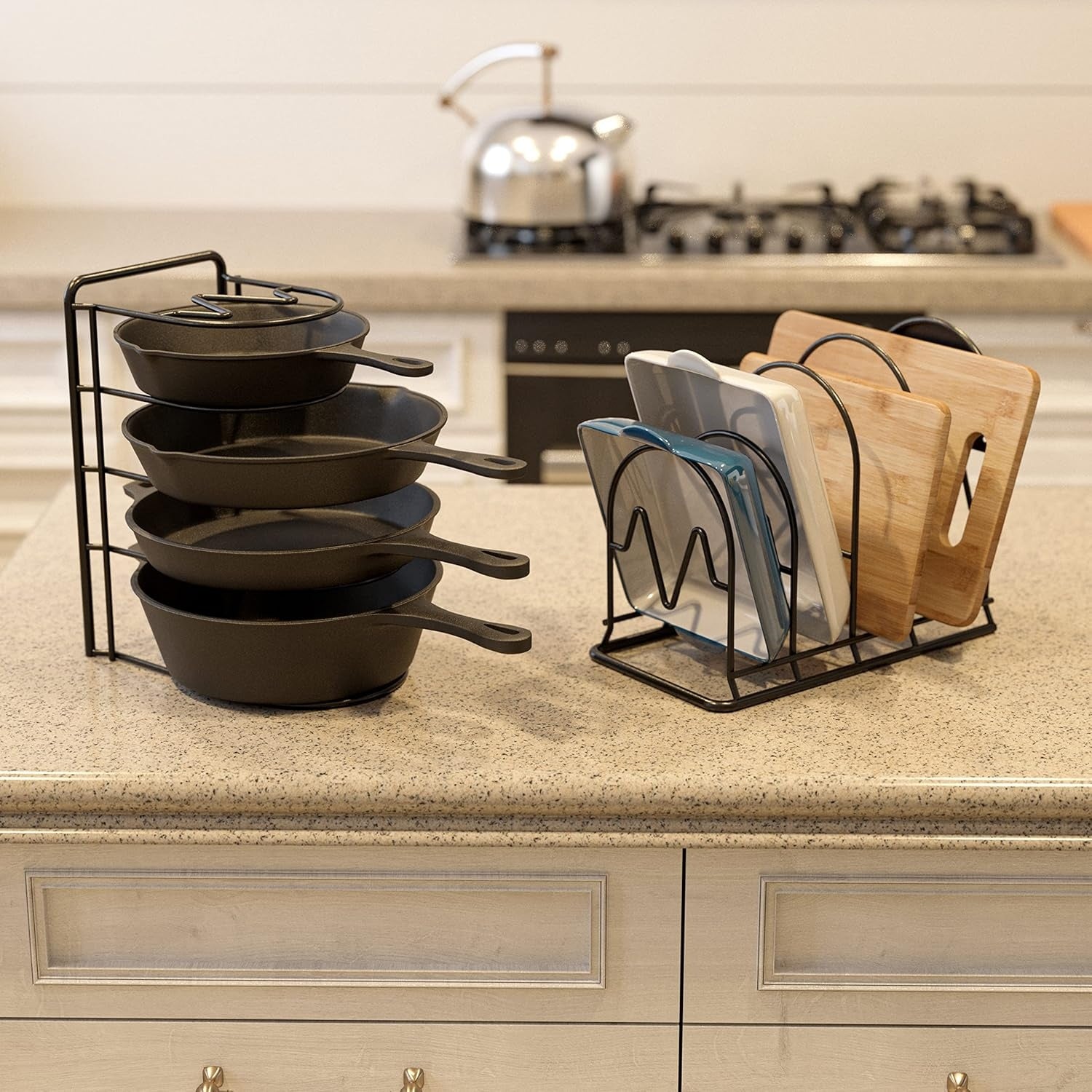 5-Tier Heavy-Duty Pan and Pot Organizer Rack