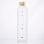 Gradient Frosted Water Bottle with Time Marker