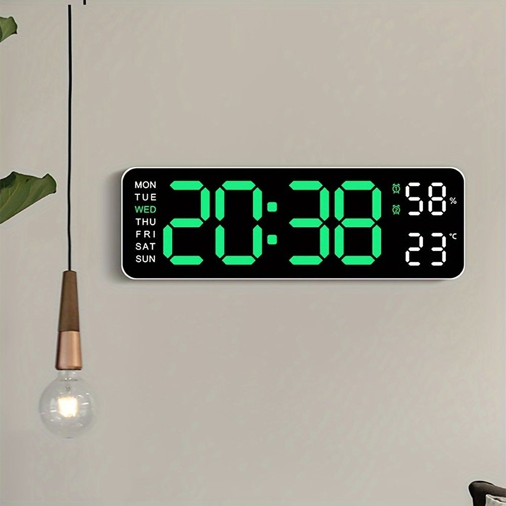 Modern LED Wall Clock with Large Display