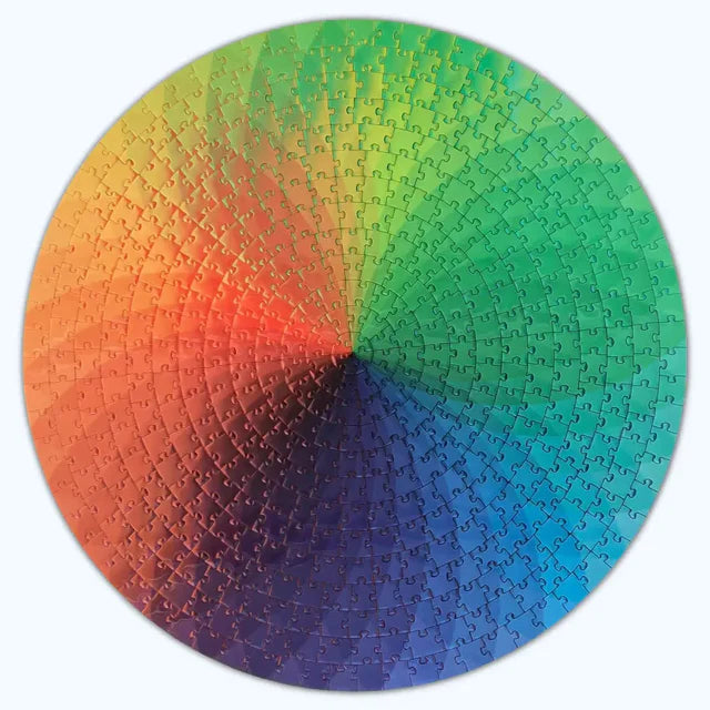 Round Rainbow Gradient Puzzle
