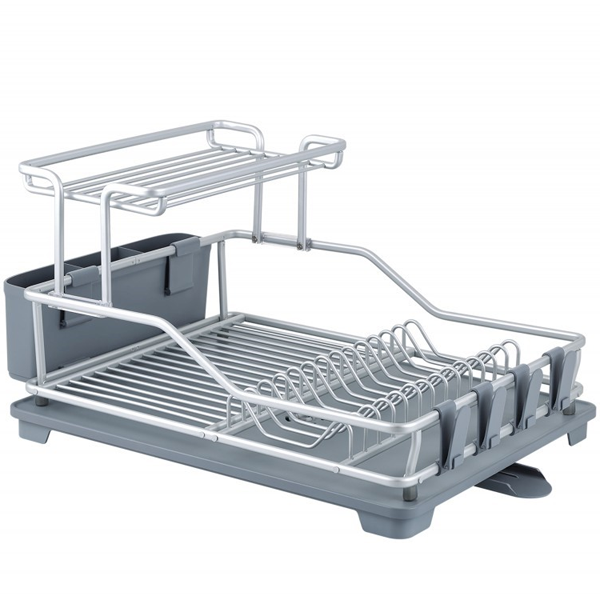 2-Tier Aluminum Dish Drying Rack