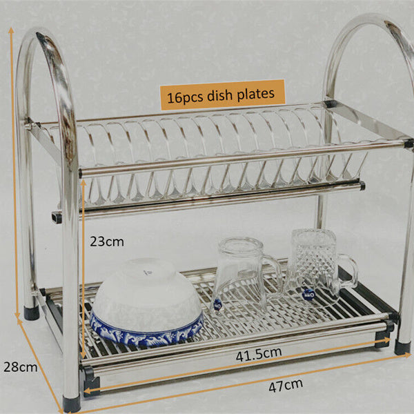 Steel Dish Rack with 2 layer