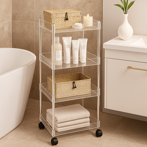 Acrylic 4-Tier Trolley