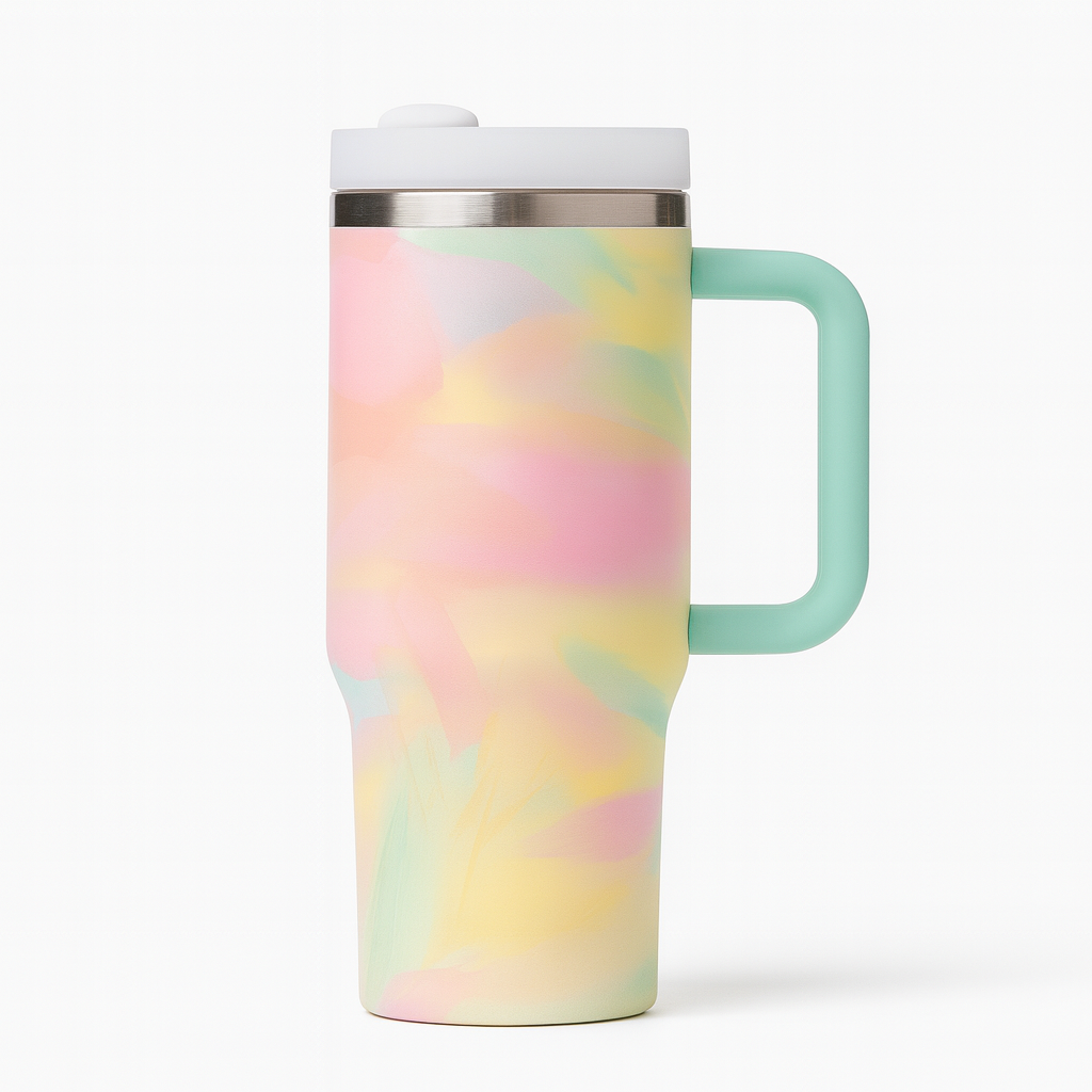 Stainless Steel Vacuum Flask with Straw - 40 oz