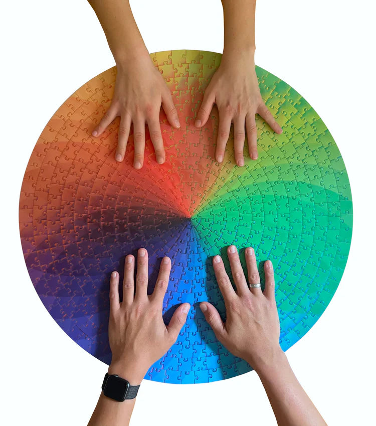 Round Rainbow Gradient Puzzle