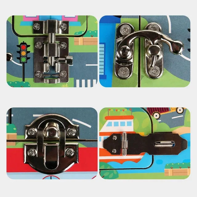 Wooden Busy Board — Latches & Locks – product view 3 of 6