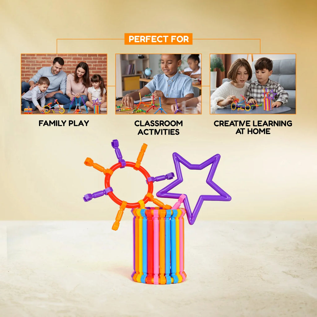 Interlocking DIY Stick Building Blocks