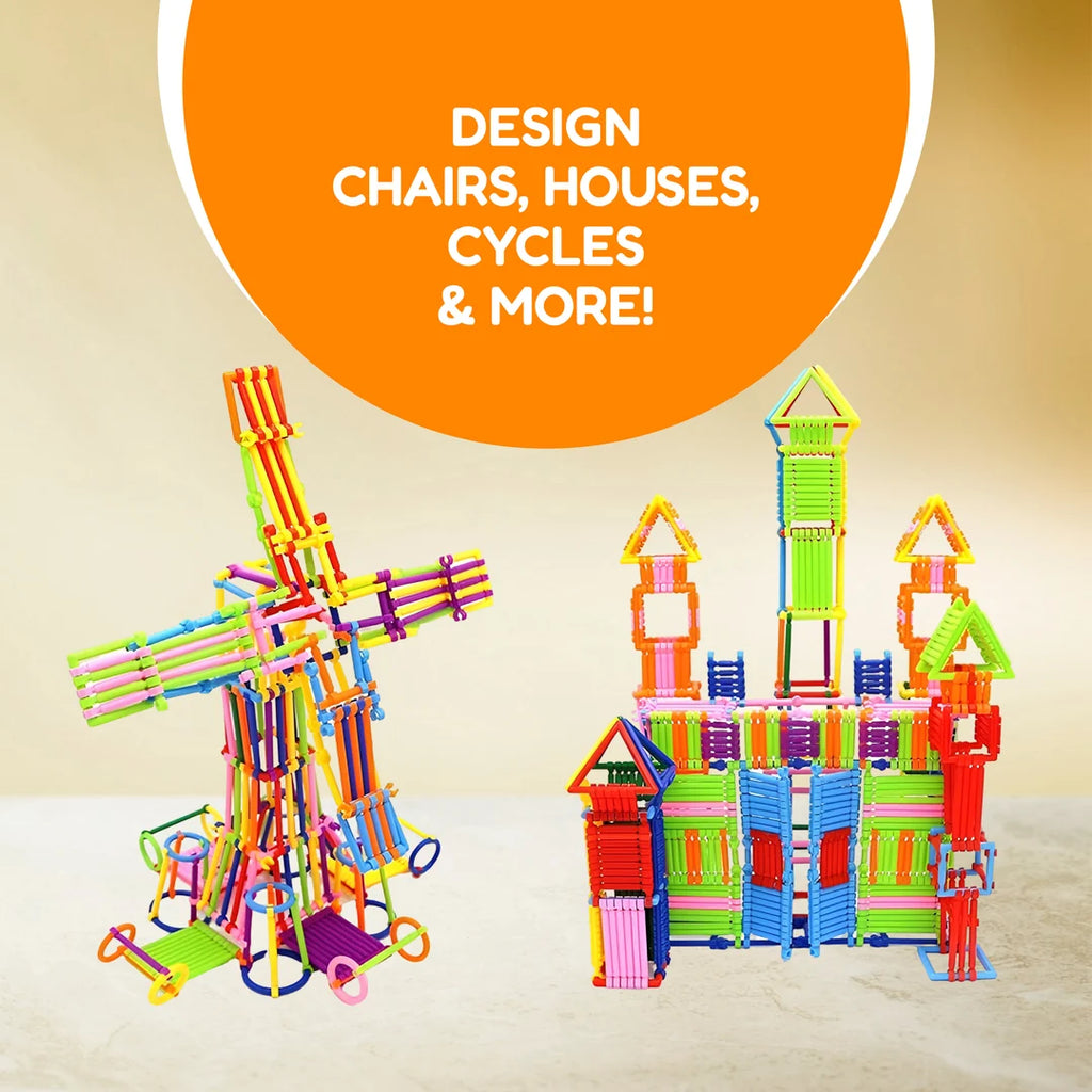 Interlocking DIY Stick Building Blocks