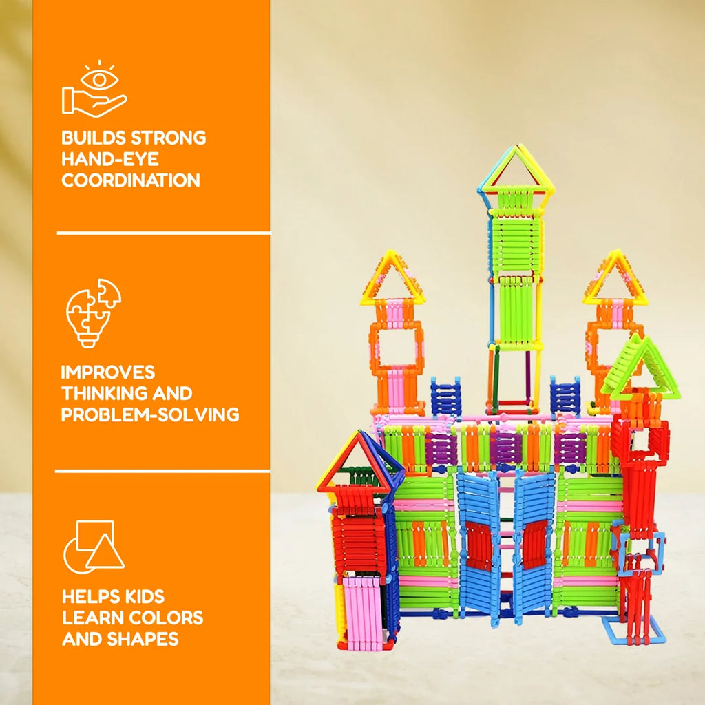 Interlocking DIY Stick Building Blocks