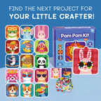 Pom Pom Craft Kit shown in detail – arts & crafts for kids