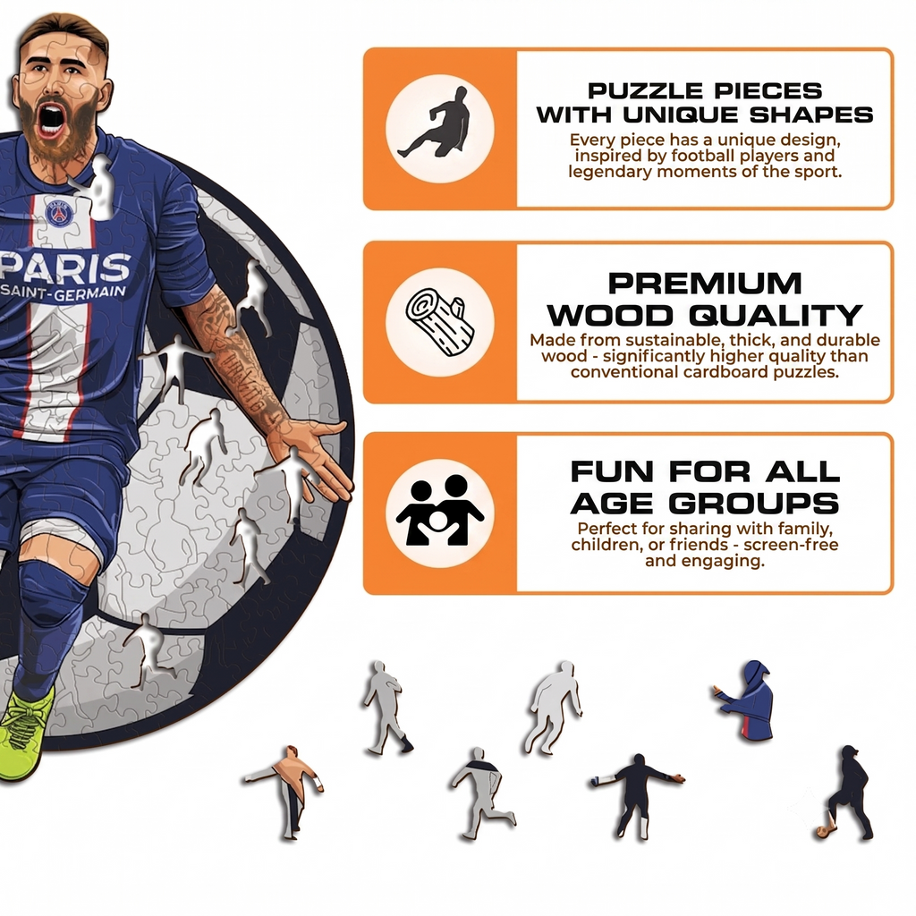 Sergio Ramos - Wooden Puzzle