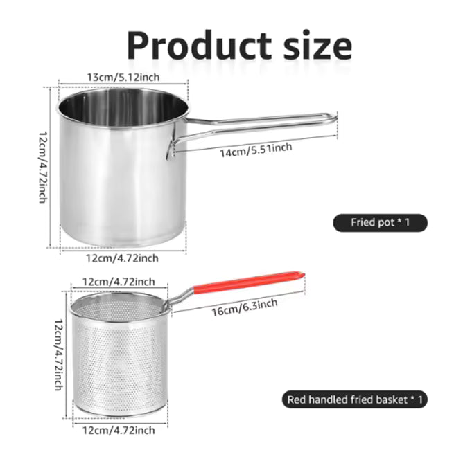 Stainless Steel Deep Fryer Pot