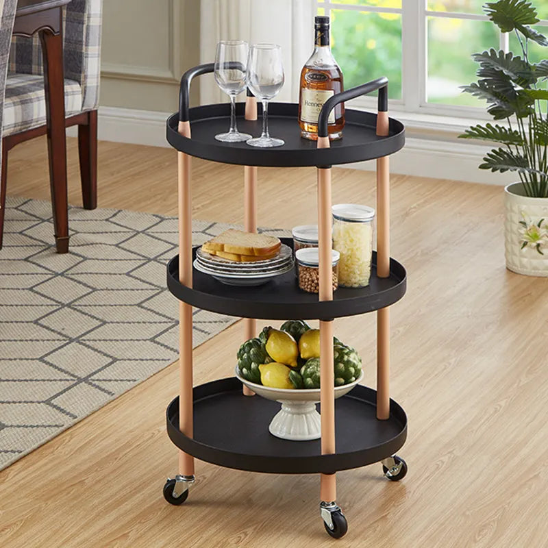 Tier Round Rolling Cart