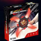 Fire Spin Sword – Double Edged Rotating LED Lightsaber Toy shown in detail – interactive & musical toys for kids