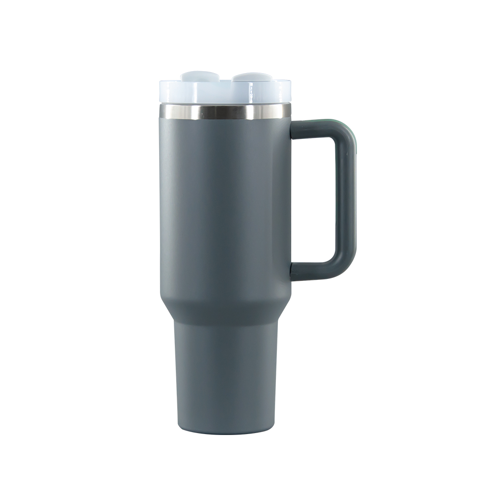Stainless Steel Vacuum Flask with Straw - 40 oz