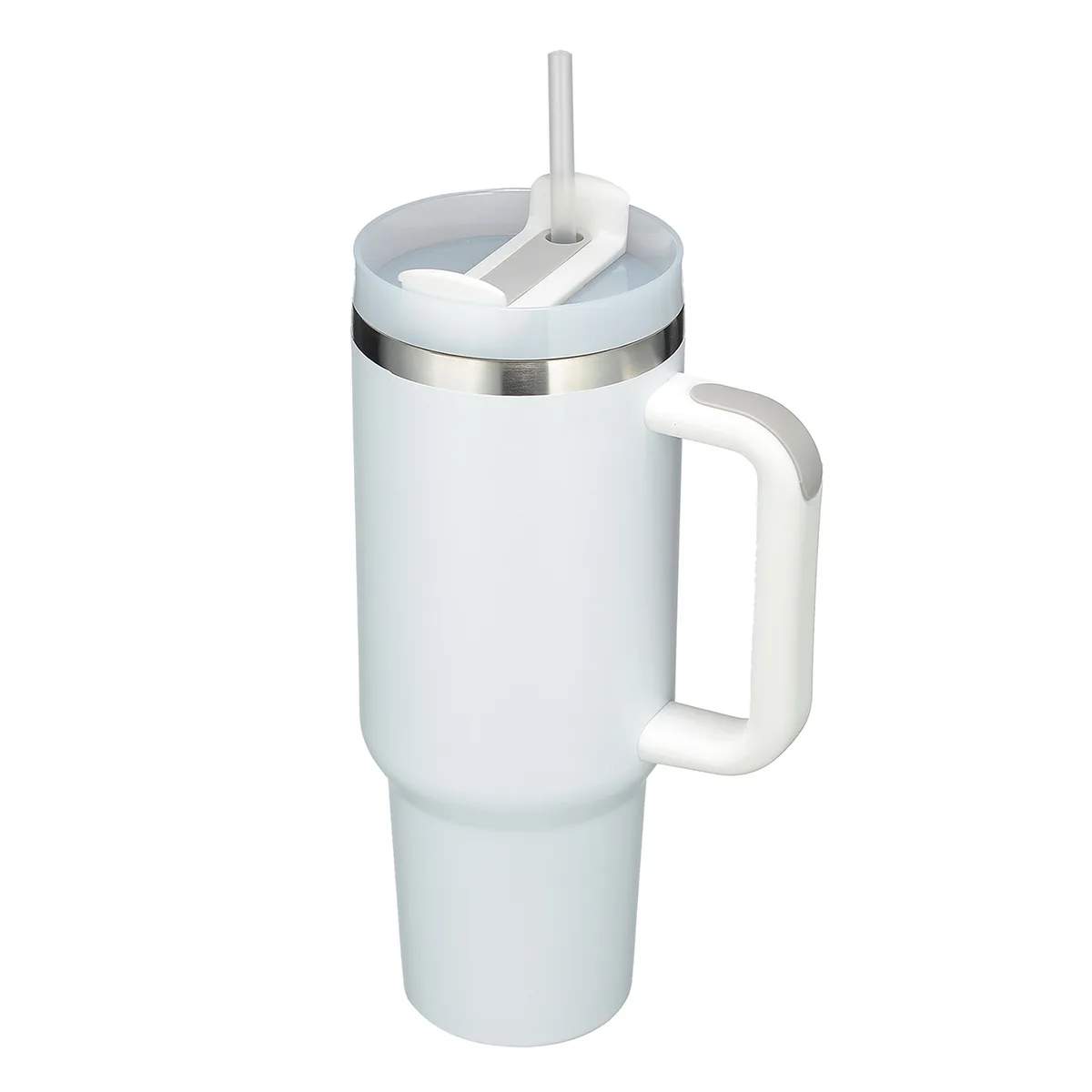 Stainless Steel Vacuum Flask with Straw - 40 oz