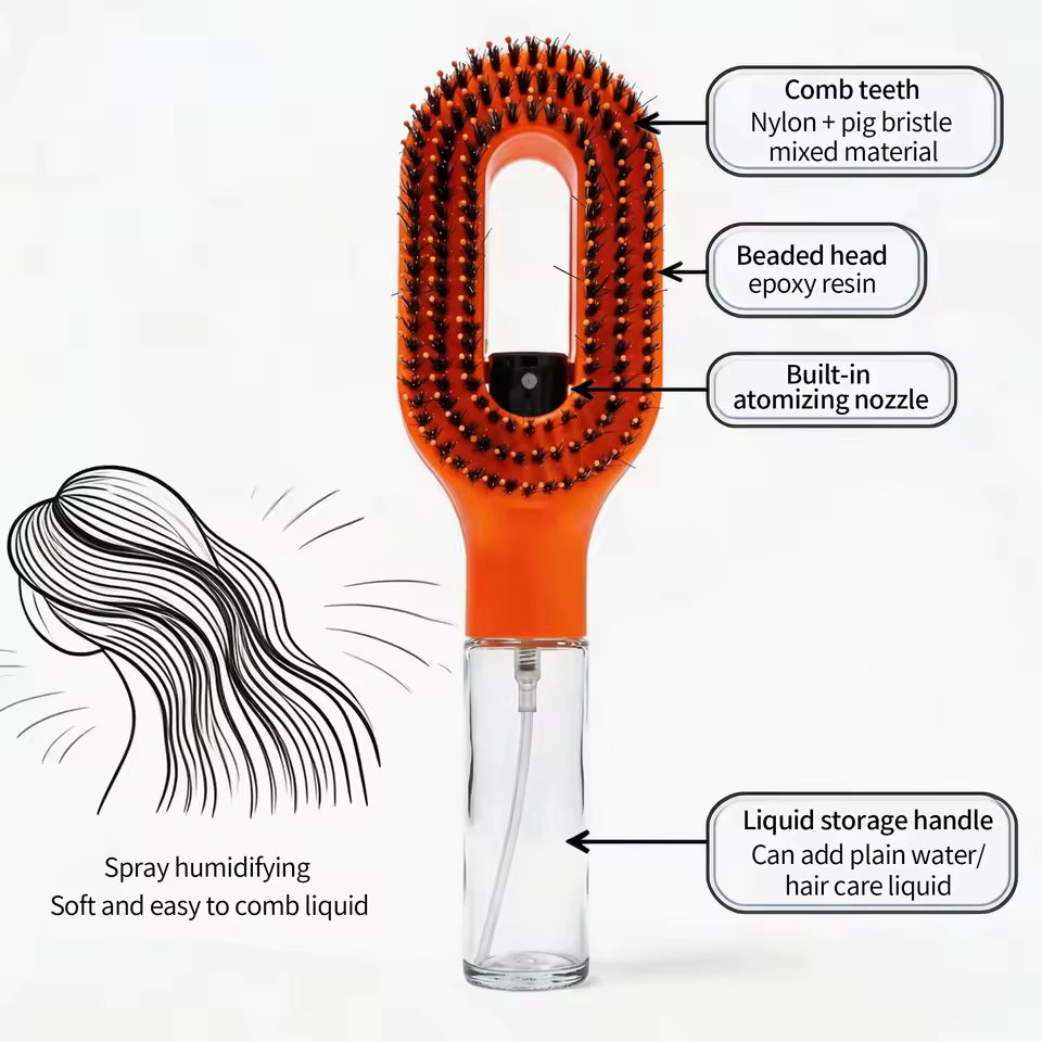 Spray Mist Hair Brush