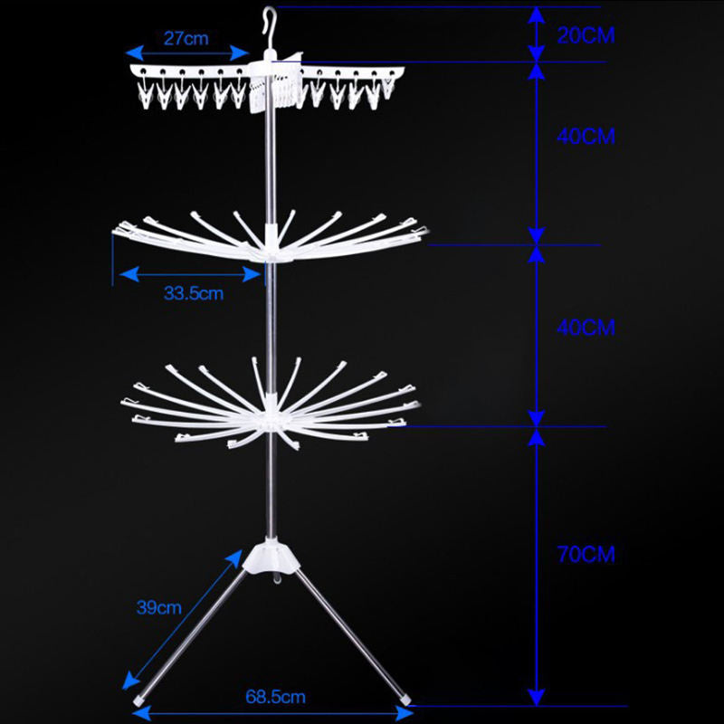 Foldable 3-Tier Clothes Drying Rack