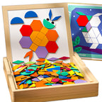 Wooden Magnetic Pattern Blocks Set – 168 PCS