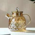 Diamond Texture Surface Glass Kettle