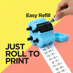 Math Stamp – 4 in 1 Roller Stamp shown in detail – educational & stem toys for kids
