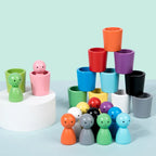 Montessori Wooden Colour Sorting Cup
