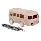 Cute bus-shaped water bottle for kids, featuring a fun and engaging design to encourage hydration.