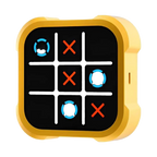 Small electronic device with a tic-tac-toe board on a white background