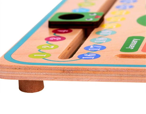 Wooden Calendar & Clock Board — Frog – product view 12 of 13