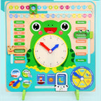 Wooden Calendar & Clock Board — Frog – product view 3 of 13