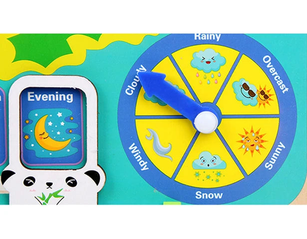 Wooden Calendar & Clock Board — Frog – product view 9 of 13