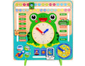 Wooden Calendar & Clock Board — Frog – educational & stem toys for kids, available at ASH Homes Pakistan