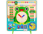 Wooden Calendar & Clock Board — Frog – educational & stem toys for kids, available at ASH Homes Pakistan