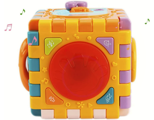 6-in-1 Montessori Activity Cube – Interactive Learning Toy for Toddlers