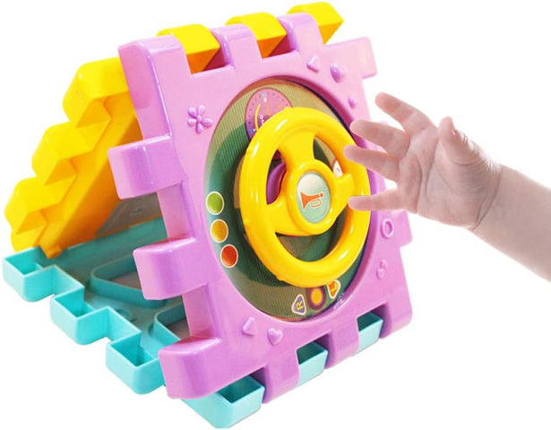 6-in-1 Montessori Activity Cube – Interactive Learning Toy for Toddlers